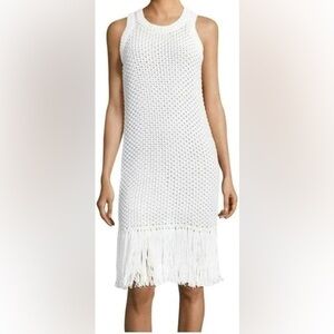 MICHAEL Michael Kors Women's Fringed Cotton-Blend Knit Dress